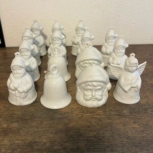 Vintage Freddi bell ornaments- Santa, Angel, bell, santa head
